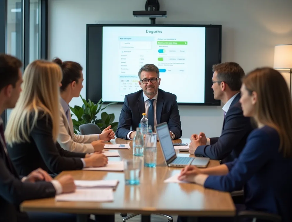 Boardroom language training session